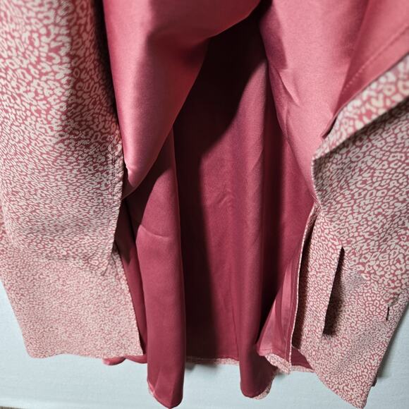Rachel Parcell Fit & Flare Midi Shirtwaist Dress S Pink White Print Button Tie - Picture 10 of 16